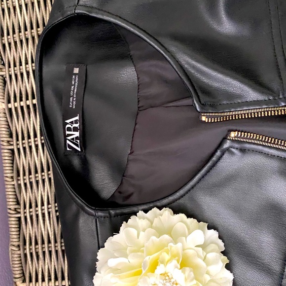 Zara Faux Leather Fitted Jacket - Picture 10 of 15